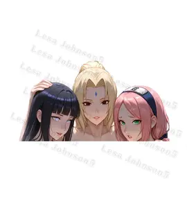 full body sticker, hyuuga hinata and sakura haruno and tsunade Waifu Anime Sticker, Car sticker, laptop sticker