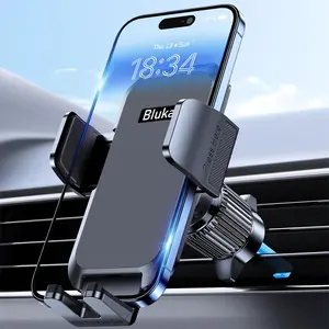 Car Phone Holder Mount, Super Stable Air Vent Cell Phone Mount with Metal Hook Clip, 360° Rotation, One Button Release for iPhone, Galaxy, Google and All Smartphones