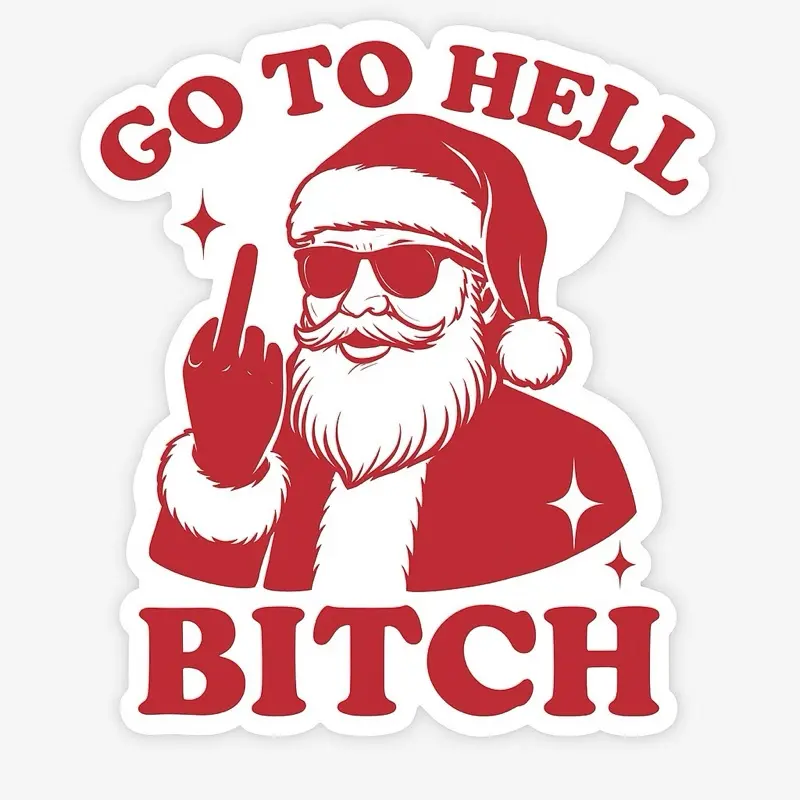Dirty Santa Stickers - Rude & Ridiculous Vinyl Stickers for Christmas Gifts 2025 - Perfect for Friends & Coworkers - Funny Christmas stickers & Toxic Christmas