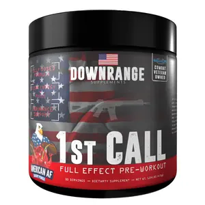 Downrange Supplements 1st CALL Pre-Workout 30 Servings - Citrulline Malate, Caffeine Matrix, Beta-Alanine, Dynamine, FitNox, Alpha GPC Edible Fitness