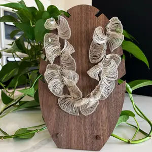 Sculpted Wire Statement Necklace – Handmade Artistic Copper Wire Collar Necklace