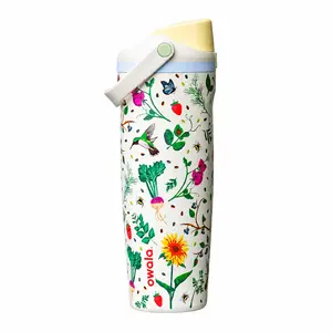 Limited edition 30oz stainless steel water bottle with floral pattern, leak-proof lid with straw, double-walled vacuum insulated for cold drinks, travel, and everyday use.