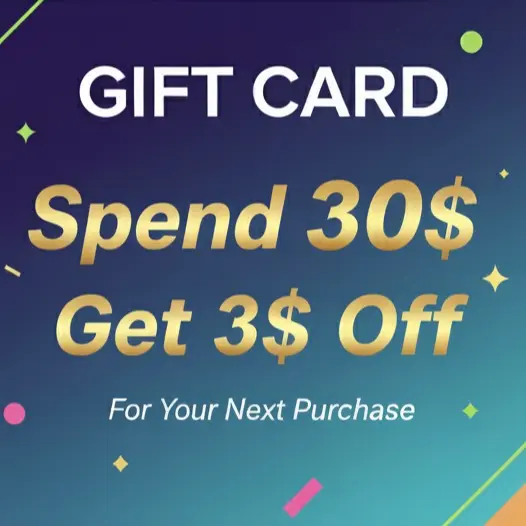 Spend 30$, Get 3$ Off For Next Purchase