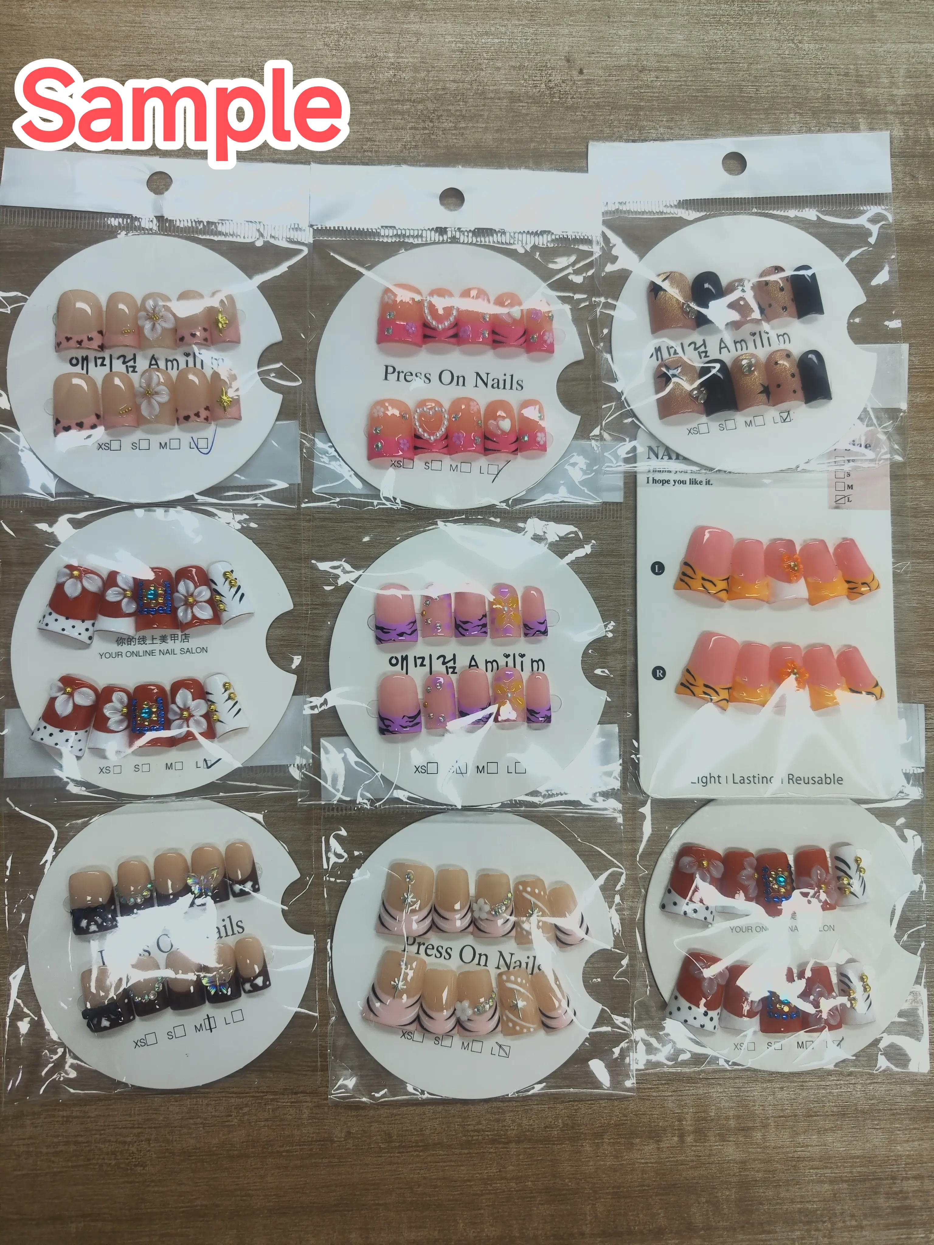 Rita(22308)gc. $30get15sets duck nails selectable size with random styles (mystery box)