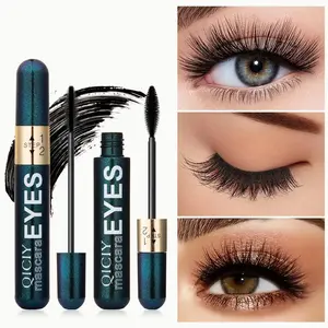 2 in 1 Mascara, Waterproof Lengthening & Volumizing Lift Mascara with Dual Brush Heads, Smudge-Proof Curling Eyelash Mascara for Natural & Bold Eye Makeup, Long Lasting Black Mascara for Sparse Lashes, Beginners Friendly