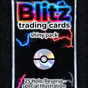 Blitz Shiny Pokemon Trading Cards Pack - 25 Holo/Reverse-Special Illustration Cards