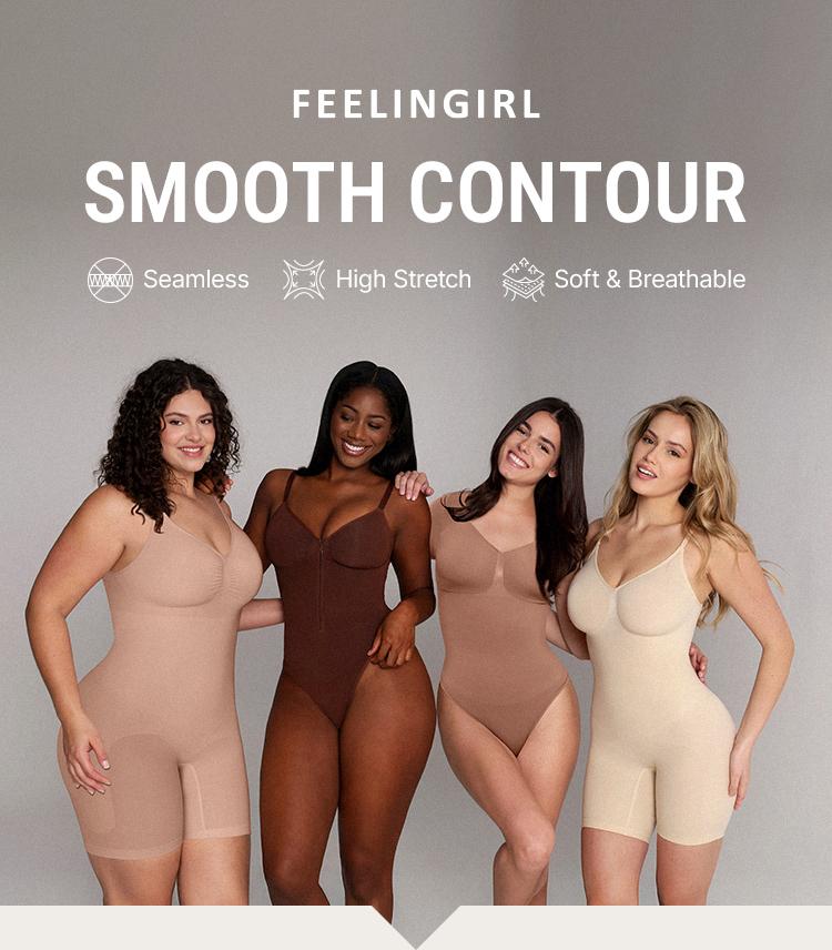 FeelinGirl Shapewear for Women Butt Lifter Bodysuit  Tummy Control Shapewear Seamless Womenswear Comfort Spaghetti Strap Hip Underwear Basic Summervibes