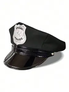 Men's Police Hat, Uniform Prop Police Hat, Party Accessory, 1pc, Perfect for Costume Parties and Role-Playing