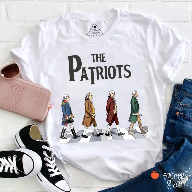 Women's Patriots Theme Short-Sleeve Round Neck Soft Cotton Tops, Casual Crew Neck T-Shirt, Machine Washable, Available in 2XL