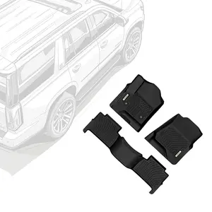 OEDRO Floor Mats Fit for 2015-2020 Chevrolet Tahoe/GMC Yukon, Includes 1st and 2nd Row: Full Set Liners