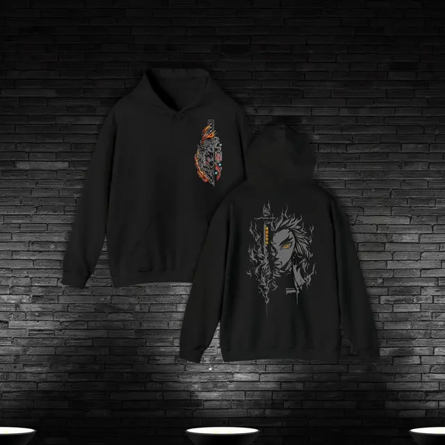 Hoodie, gift, gift her, gift men, gift boy gift, anime, anime hoodie, anime gifts, Rengoku, unisex, set your heart ablaze rengoku, handmade, Rengoku , set your heart ablaze rengoku 14