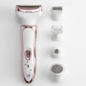 Bikini Trimmer for Women,Electric Shaver and Razor Rechargeable4-in-1Body and Facial Epilator,  PainlessTrimming of Pubic Hair, Face, Underarms and Legs, Waterproof. Christmas Gift New Year GiftShaving Grooming lip chin underarm leg private area