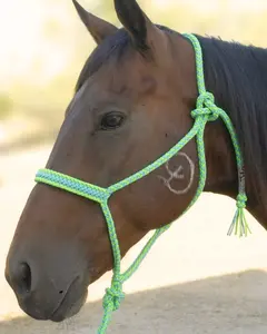 Rope Halter with Wide Noseband for Horses