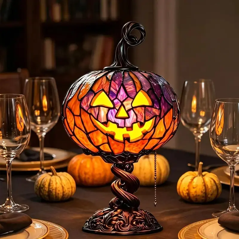 Halloween Decorative Table Lamp - 22cm/8.66in Height, 14cm/5.51in Width, Halloween-themed Design, Decorative Lighting