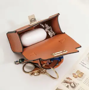 Mini Platinum Bag Square Decoration Cute Creative Car Key Decoration Earphone Bag Mouth Red Envelope  Colorful summervibes