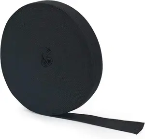 Elastic Bands for Sewing 0.6 Inch 11 Yards, Wig Band Black Knit Elastic Spool High Elasticity for Wigs Waistband Pants Dress Swimwear Belt or Crafts DIY (Black-0.6 in * 11 Yard)