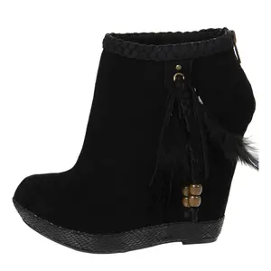 Milana Ankle High Wedge Booties