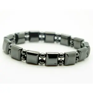 Magnetic Hematite Bracelet Pain Relief Energy Powerfull Elastic G4