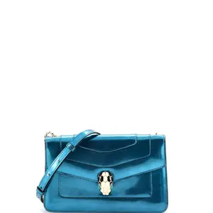 Pre-owned Bvlgari Leather Shoulder Bags Serpenti Forever Shoulder Bag Metallic Small by Rebag