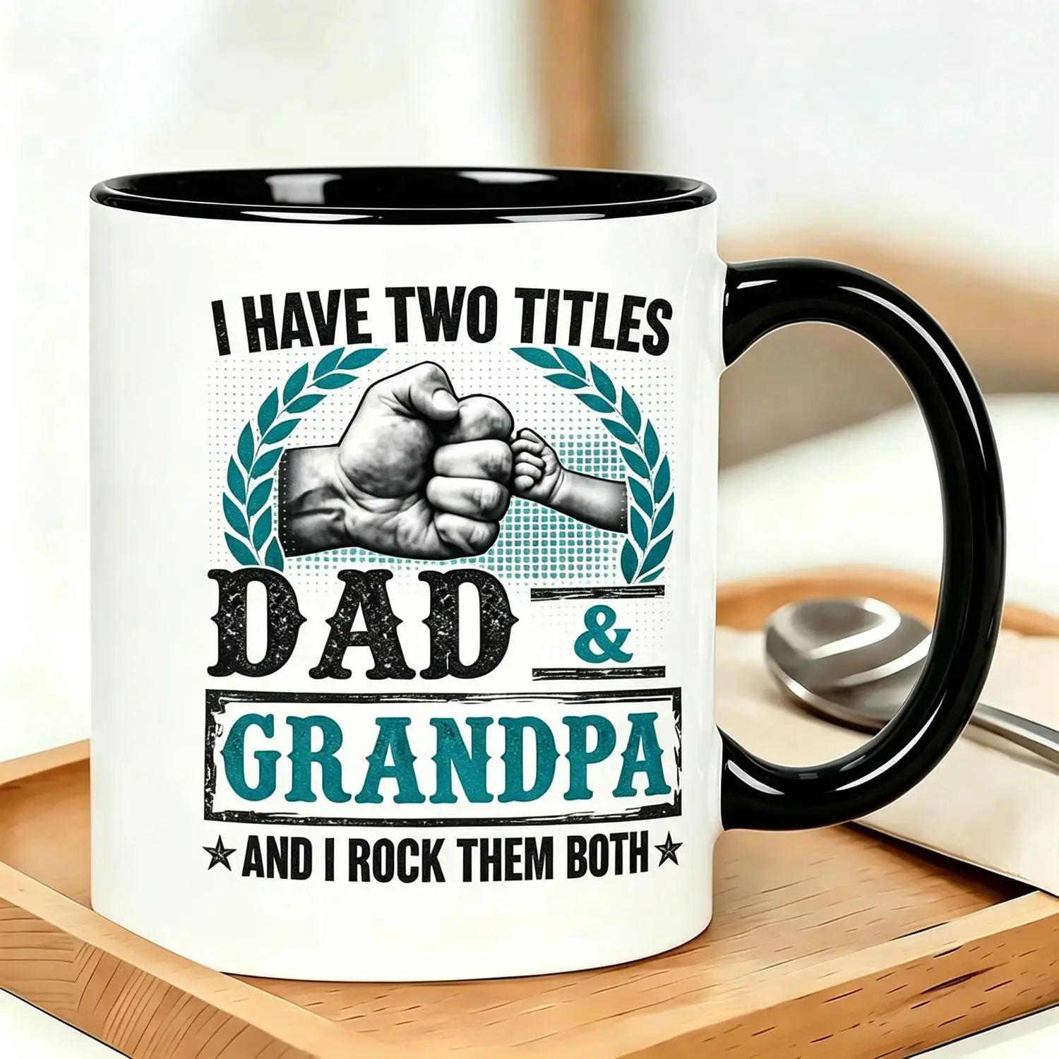 Father's Day gifts I Have Two Titles Dad And Grandpa Funny Father's Day Grandpa Reusable 11oz/15oz Coffee mug