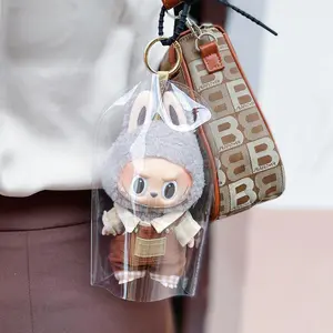 Cute Cartoon Bear Design Doll Raincoat with Key Chain, Portable Dust Cover for Women's Fashion, Home Organizer for Daily Use