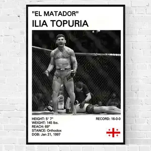 Ilia Topuria Poster, Ilia Topuria Print, El Matador, Mixed Martial Arts 507