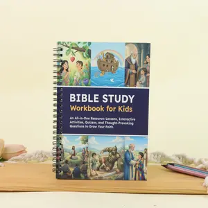 Kids Spiral Bound Bible Activity Journal, Christian Faith-Building Workbook with Lessons, Quizzes & Reflection Prompts