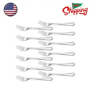 Silverware, Dinner Fork 8 Inches, Forks Set of 12