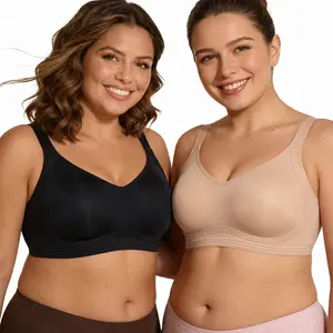 SoFlace Women's Buttery-Soft Jelly Bra - Wireless, Push-Up, Full Coverage, No-Poke Wire, Fleece Support, No-Squash Seamless T-Shirt Style for Lift, Everyday Comfort and Sports Use, Sports Bra For Women