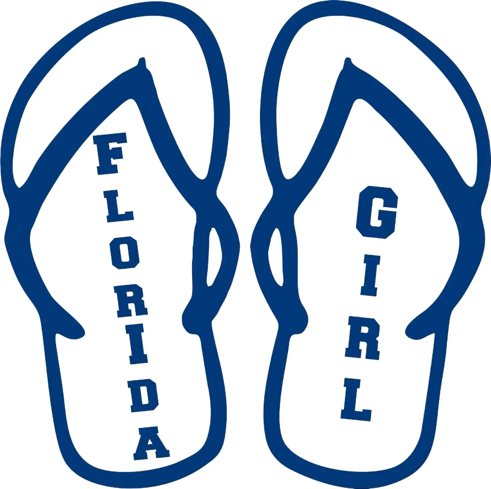 Florida Girl Flip Flops Sports Football Car Truck  Laptop Vinyl Decal Sticker
