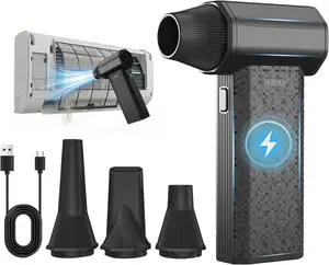 Compressed Air Duster: 110,000 RPM Electric Blower with 3 Adjustable Speeds (Supports Type-C Fast Charging)—A Turbo-Fan Duster for Cleaning Computers, Keyboards, PC Towers, Cars, Homes, and Electronic Devices