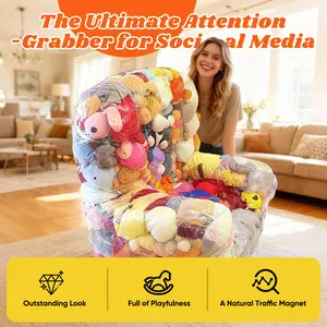 1PC DIY Doll Storage Sofa - Transparent Organizer with Cushioned Seat, Easily Accessible | Space-Saving Multifunctional Stool for Bedroom/Living Room/Game Room | Perfect Birthday/Halloween Gift, Stylish Sturdy Plastic Home Decor