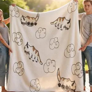 Fluffy Appa Cloud Pattern Blanket, Cozy Home Decor, Perfect Holiday Gift Birthday Present for Fans