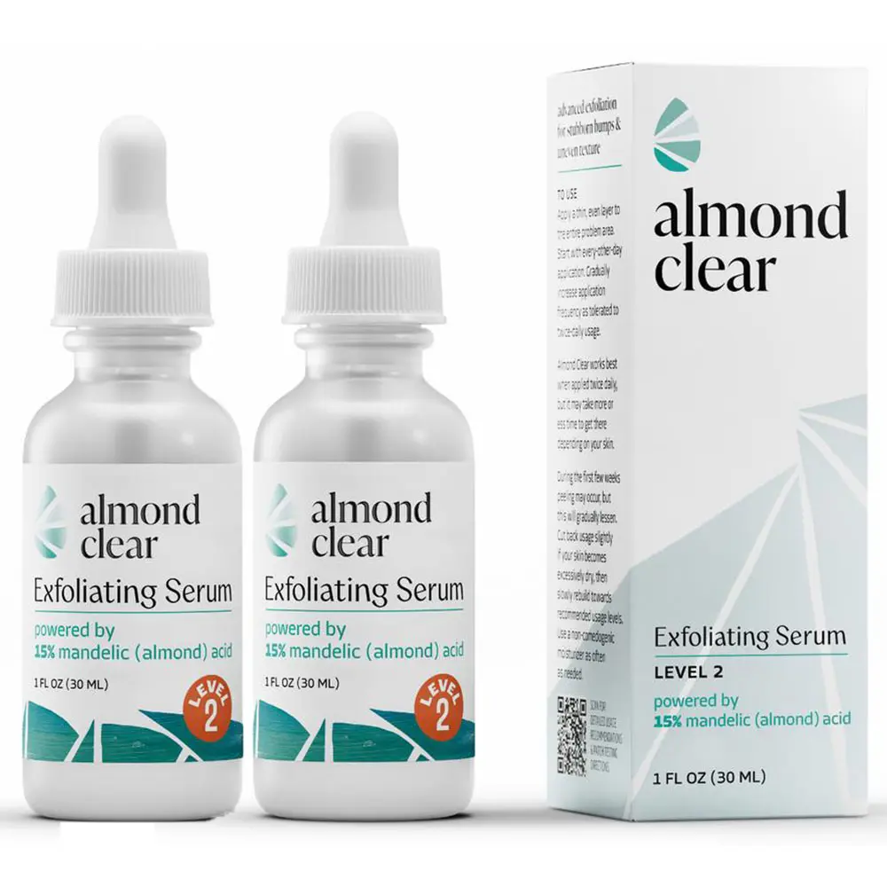Level 2 Mandelic Acid Serum | Body Acne Treatment, Clear Butt Acne, Folliculitis, Fungal Acne, Hyperpigmentation, Ingrown Hairs | Daily Skincare, Safe for Sensitive Skin, Skin Repair, Fungus