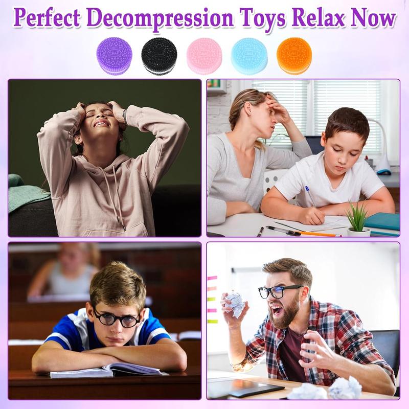 Squeeze Toy for Stress Relief, 1 Count Cookies Shaped Stress Relief Toy, Ultra-soft Decompression Venting Toy, Funny Toy for Adults , Stress Relief Squishy Sensory Stress and Anxiety Relaxing Ultra-Soft Cookies for Birthday Gifts Party