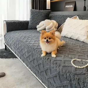 Pet Mat-Washable Solid Color Soft Sofa Cover, 1 Count Non-slip Sofa Slipcover, Household Textiles for Home Living Room Bedroom Office, Valentine's Day &Thanksgiving Gift-Sofa Protector for Home Living