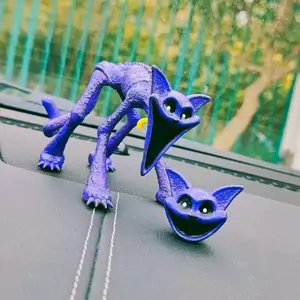 Smiling Critters CatNap Figure Poppy Time Double Head Scary Creature Statue Horror Game Model Toy Car Ornament Desktop Deco Gift