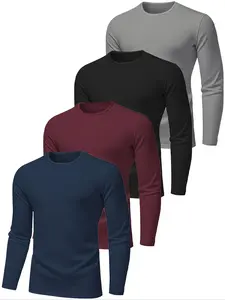 Men's Sport Quick-Dry T-Shirt, Pure Color Short Sleeve Set, Breathable Moisture-Wicking for Running/gym/training, Elastic & Sun Protection Athletic Running Tee