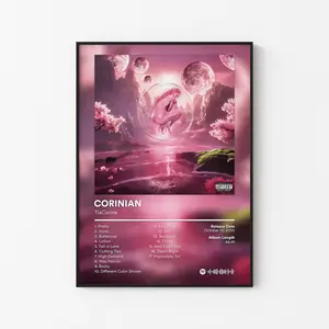 TiaCorine Album Poster, Almost There I Cant Wait Tracklist, Anime Trap Aesthetic Print, Female Rap Decor, Unframed Print Only
