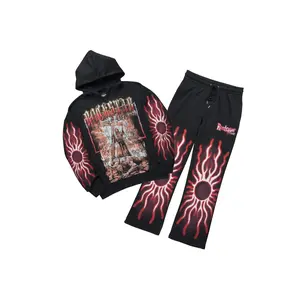 Blazer Black/Red Hoodie/Baggy Pant Track Set