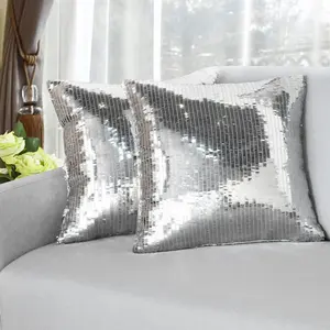 Sequin Pillowcase Modern Home Sofa Pillowcase Solid Color Cushion Cover