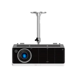 Universal Projector Wall Ceiling Mount Hanger LCD DLP Video Projection Bracket Swivels Tilts for Mini Projector Silver Grey