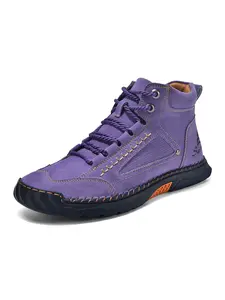 Women's Breathable Lace-Up Ankle Boots, Outdoor Walking Shoes, Vintage Fashion Color, Thick Sole, Unisex, Available Sizes