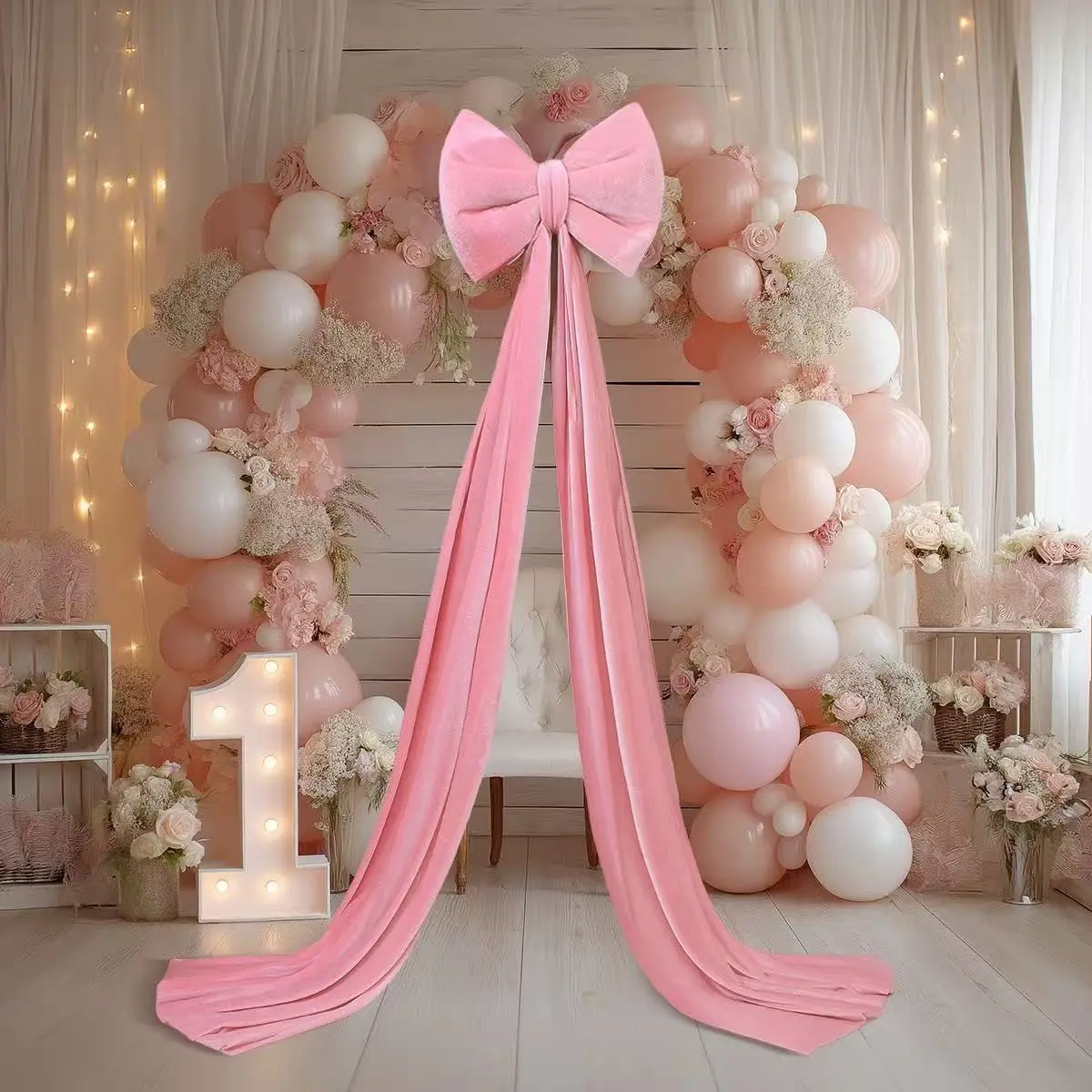 Extra Large Thick Satin Bow Decoration, Wedding Arch Decor, Birthday Party, Valentine's Day, Festival Setup, Luxurious Giant Bow, Photo Prop, Party Decoration Supplies, Wedding Party Supply