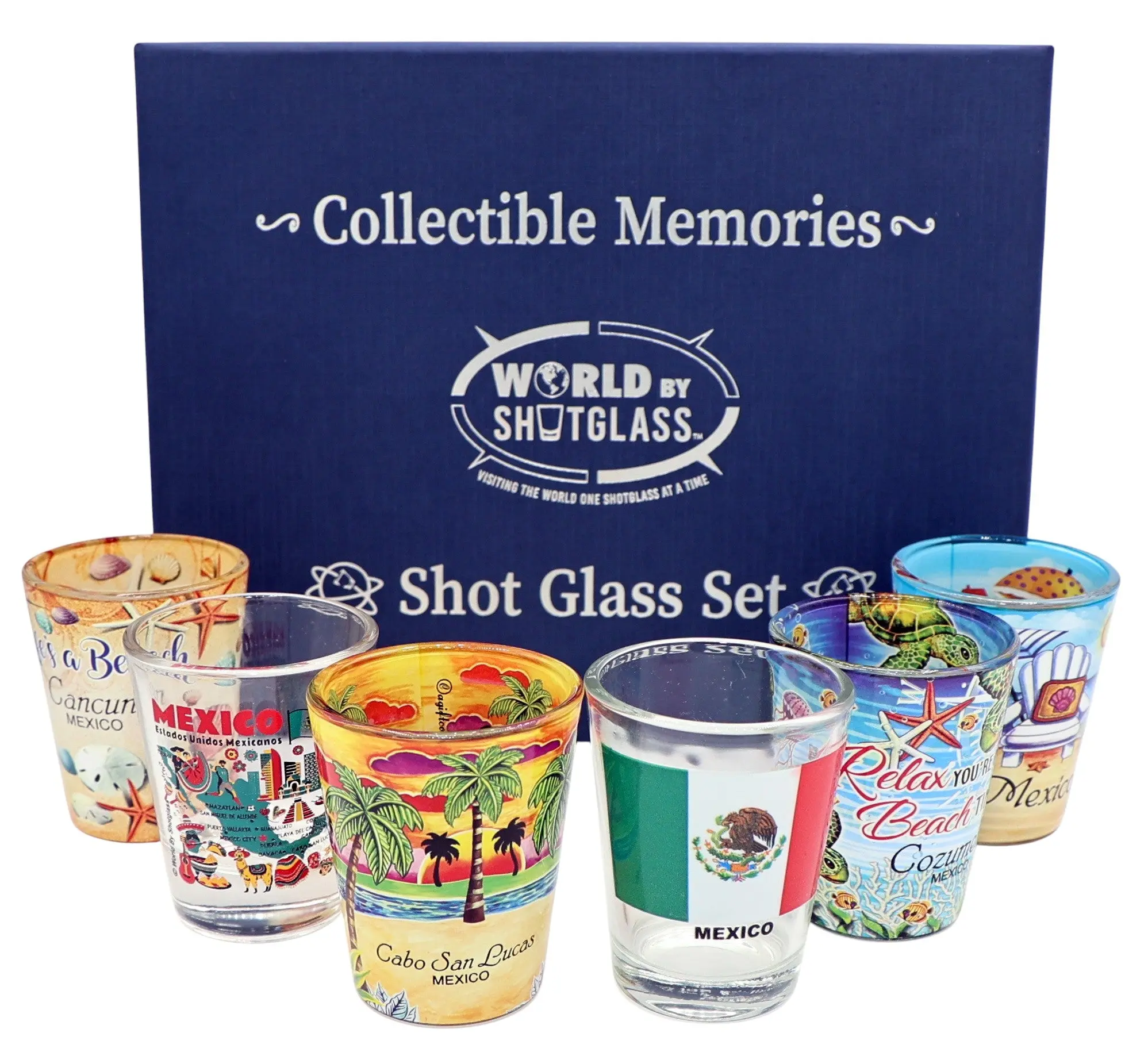 Mexico Souvenir Boxed Shot Glass Set (Set of 6)