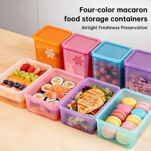 【ANJUKE】 Keep Tab Food Storage Containers – Multicolor Set with Airtight Lids for Kitchen Organization