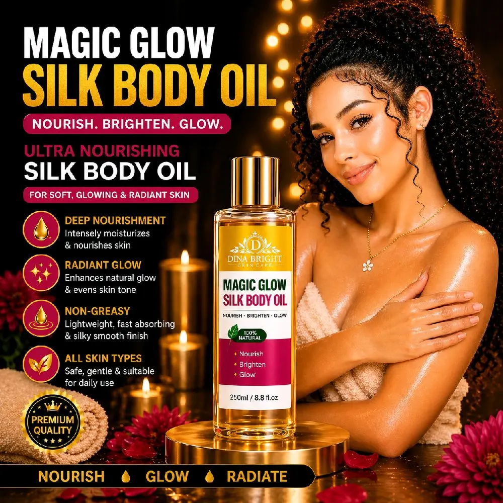 MAGIC GLOW SILK BODY OIL.