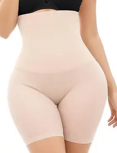 Women's High-Waisted Spandex-Nylon Fabric Shapewear, Tummy Control Bodyshaping Butt Lifter Slimming Briefs
