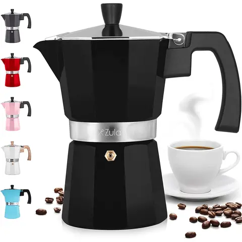 Classic Stovetop Espresso Pot - Traditional Italian Moka Pot for Strong Espresso, Easy to Use and Clean, Perfect for Delicious Coffee