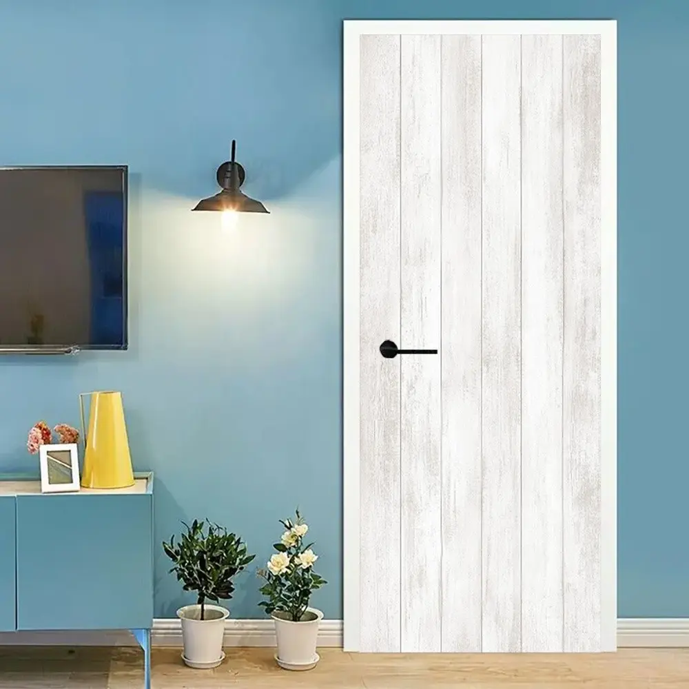 Rustic Wall Painting Door Stickers, Modern Removable Self-Adhesive Door Wallpaper, Vibrant Door Decal for Bedroom, Living Room, Office Decor